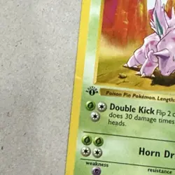 Pokemon Nidorino 37/102 WotC Base Set Shadowless 1st Edition Uncommon MP - Image 2