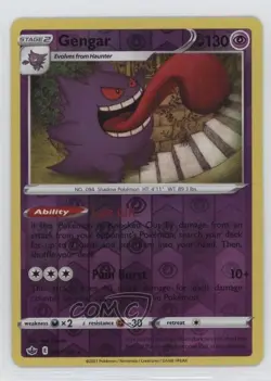 Gengar Reverse Foil Pokemon Sword & Shield Chilling Reign #057 1bu3 - Image 1