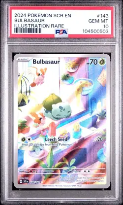Bulbasaur 143/142 Pokemon TCG Stellar Crown Illustration PSA 10 Gem Mint - Image 1