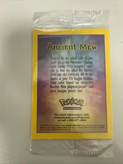 Ancient Mew Sealed 2000 Movie Promo Holofoil Pokemon Card Unopened - Image 1