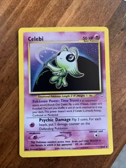 Pokemon TCG: Celebi 3/64 Neo Revelation Holo Rare Pokemon Unlimited - Image 1