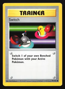 Pokemon Switch 95/102 WotC Base Set Shadowless Unlimited MP - Image 1