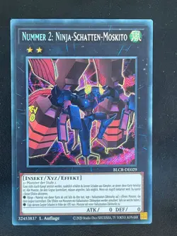 Nummer 2: Ninja-Schatten-Moskito BLCR-DE029 Secret Rare Deutsch NM YUGIOH - Image 1