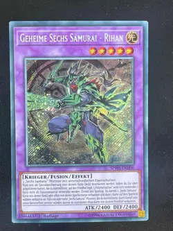 Geheime Sechs Samurai - Rihan SPWA-DE006 Secret Rare Deutsch NM YUGIOH - Image 1
