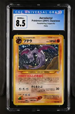 CGC 8.5 Aerodactyl Holo No. 142 Awakening Legends Neo 2001 Pokemon Card - Image 1