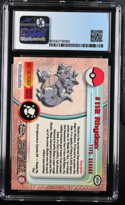 CGC 10 Pristine Rhydon #112 Topps Chrome Series 2 2000 Pokemon Card - Image 2