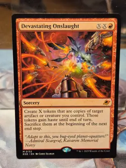 M 0132 Devastating Onslaught Sorcery Red Edge of Eternities EOE MTG Card - Image 1