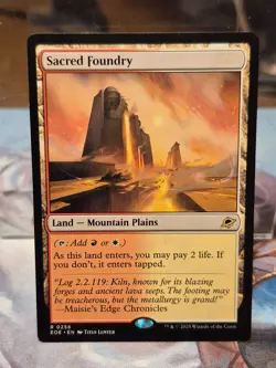 R 0256 Sacred Foundry Land Mountain Plains Shock Edge of Eternities EOE MTG Card - Image 1