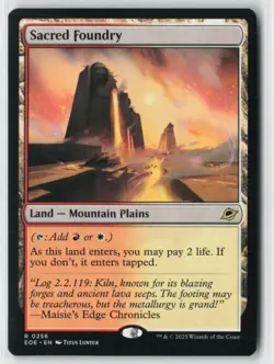 R 0256 Sacred Foundry Land Mountain Plains Shock Edge of Eternities EOE MTG Card - Image 1