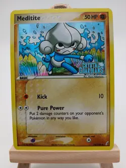 Meditite 56/100 - Crystal Guardians - Common Holo Stamped LP Pokemon Card, 2006 - Image 1