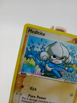 Meditite 56/100 - Crystal Guardians - Common Holo Stamped LP Pokemon Card, 2006 - Image 2