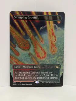 Mint/Near-Mint, English - MTG Stomping Ground - Borderless Galaxy Foil Unfinity - Image 1