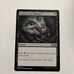 Songs Of The Damned Ultimate Masters Magic The Gathering Trading Card - Image 1