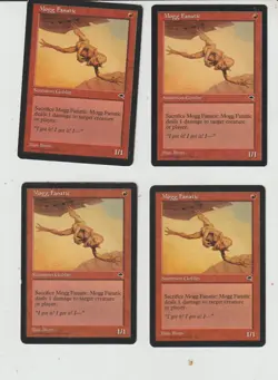 Lot x4 cartes Mogg Fanatic PLAYSET Tempest 1997 MAGIC MTG ENGLISH EX-NM VINTAGE - Image 1