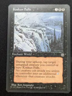 Koskun Falls - Homelands - NM - MTG - Magic the Gathering - Black - Enchant - Image 1