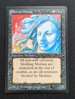Infernal Medusa - Legends - LP - MTG - Magic the Gathering - Black - Creature - Image 1