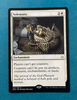 MTG NM Solemnity, Hour of Devastation, Regular, English - Image 1