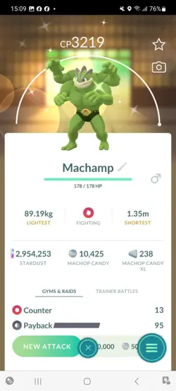 Pokemon Go Shiny Machamp (High Cp) - Image 1