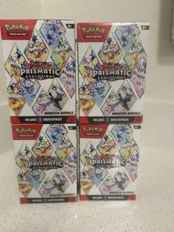 Lot of 2 Pokemon TCG Scarlet & Violet Prismatic Evolutions Booster Bundle Sealed - Image 1