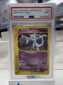 2002 Pokemon Expedition Mewtwo Holo #20 PSA 9 - Image 1