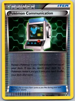 Pokemon Communication Reverse Holofoil 99/114 Uncommon Black and White Near Mint - Image 1