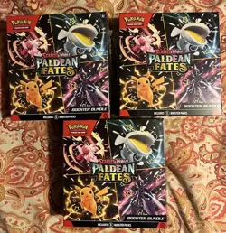 Pokemon Scarlet & Violet: Paldean Fates Booster Bundle Boxes Lot Of 3 Sealed New - Image 1