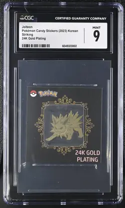 CGC 9 Jolteon Candy Stickers 24K Gold Plating Pokemon - Image 1