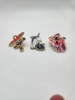 Pokemon Tapu Lele, Tapu Fini, Tapu Bulu Enamel Pins Lot (3) - Image 2