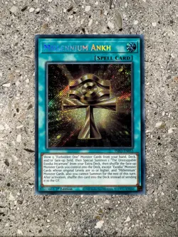 Yugioh TCG Millennium Ankh INFO-EN053 Secret Rare 1st Edition NM-M - Image 1