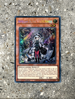 Yugioh TCG Astellar of the White Forest INFO-EN013 Secret Rare 1st Edition NM-M - Image 1