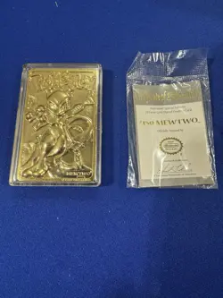 Pokemon Mewtwo 23K Gold-Plated Trading Card & Poke Ball Nintendo Burger King - Image 2