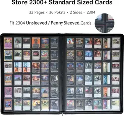 Card Binder Large 36-Pocket Holds 2304 Trading Cards Side Loading WaterResistant - Image 5