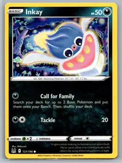 2022 Pokemon TCG Inkay (121) SWSH11 Lost Origin 121/196 Common Card - Image 1