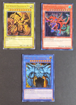 Yugioh TCG - LC01 Card Lot - EN001, EN002, EN003 - NM - Slifer Obelisk & Ra 2010 - Image 1
