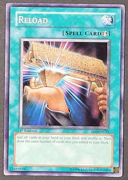 Yugioh TCG - 2x Reload - SD6-EN025 - NM/LP - 1st Edition - Spell Card - 2005 CCG - Image 1