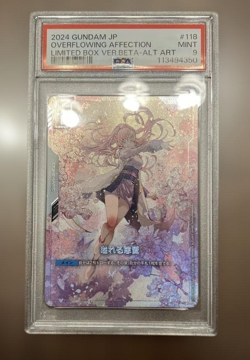 PSA9 Gundam Card Game Limited Box Ver.β GD01-118 U+ Lacus Clyne Parallel FOIL - Image 1