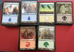 Huge Lot Of MTG Land Cards Swamp Plains Forest Mountain Island 375+ Cards - Image 1
