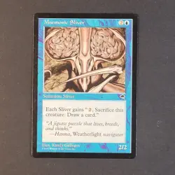 MTG - 1x Mnemonic Sliver- Tempest - Light Play LP - Vintage Blue Uncommon, Magic - Image 2