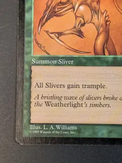 MTG - 1x Horned Sliver - Tempest - LP - Vintage - Magic The Gathering - 1997 - Image 5