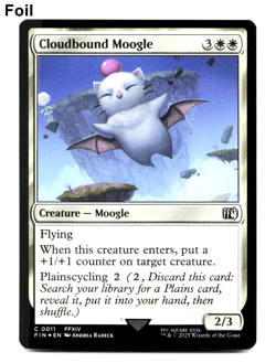 Cloudbound Moogle (FOIL) - Universes Beyond: Final Fantasy - MTG NM/M ⚪⚪ - Image 1
