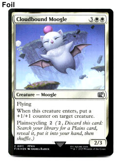 Cloudbound Moogle (FOIL) - Universes Beyond: Final Fantasy - MTG NM/M ⚪⚪ - Image 3