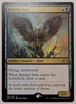 MTG - Baleful Strix - Double Masters - NM - Rare - Magic 2XM - 191/332 - Dimir - Image 1