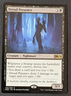 MTG - 1x Dread Presence - Core Set 220 - NM/LP - Magic The Gathering - #113 - Image 1