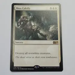 MTG - 1x Mass Calcify - Magic 2015 Core Set - NM Rare White Magic The Gathering - Image 1