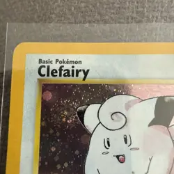 Pokemon TCG Clefairy Base Set 2 6/130 Unlimited Holo Rare NEAR MINT SWIRL - Image 2