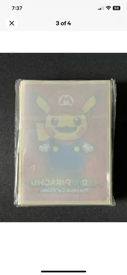 Mario Pikachu 64 Sleeves Japanese Pokemon Center Exclusive Sealed - Image 3