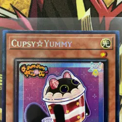Yugioh Cupsy Yummy JUSH-EN016 1st Edition Collector's Rare NM - Image 2
