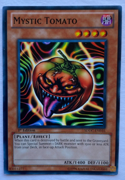 Yugioh TCG - 1x Mystic Tomato - SDDC-EN016 - NM/LP - 1st Ed - Common - 2012 - Image 1