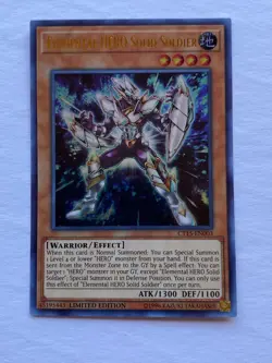 Yugioh - Elemental Hero Solid Soldier - CT15-EN003 - NM - 1st - Ultra Rare 2015 - Image 2