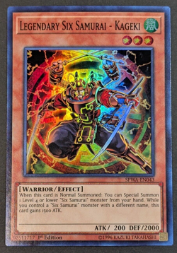 Yugioh TCG - 1x Legendary Six Samurai Mizuho - SPWA-EN045 NM/LP 1st Super Rare - Image 1